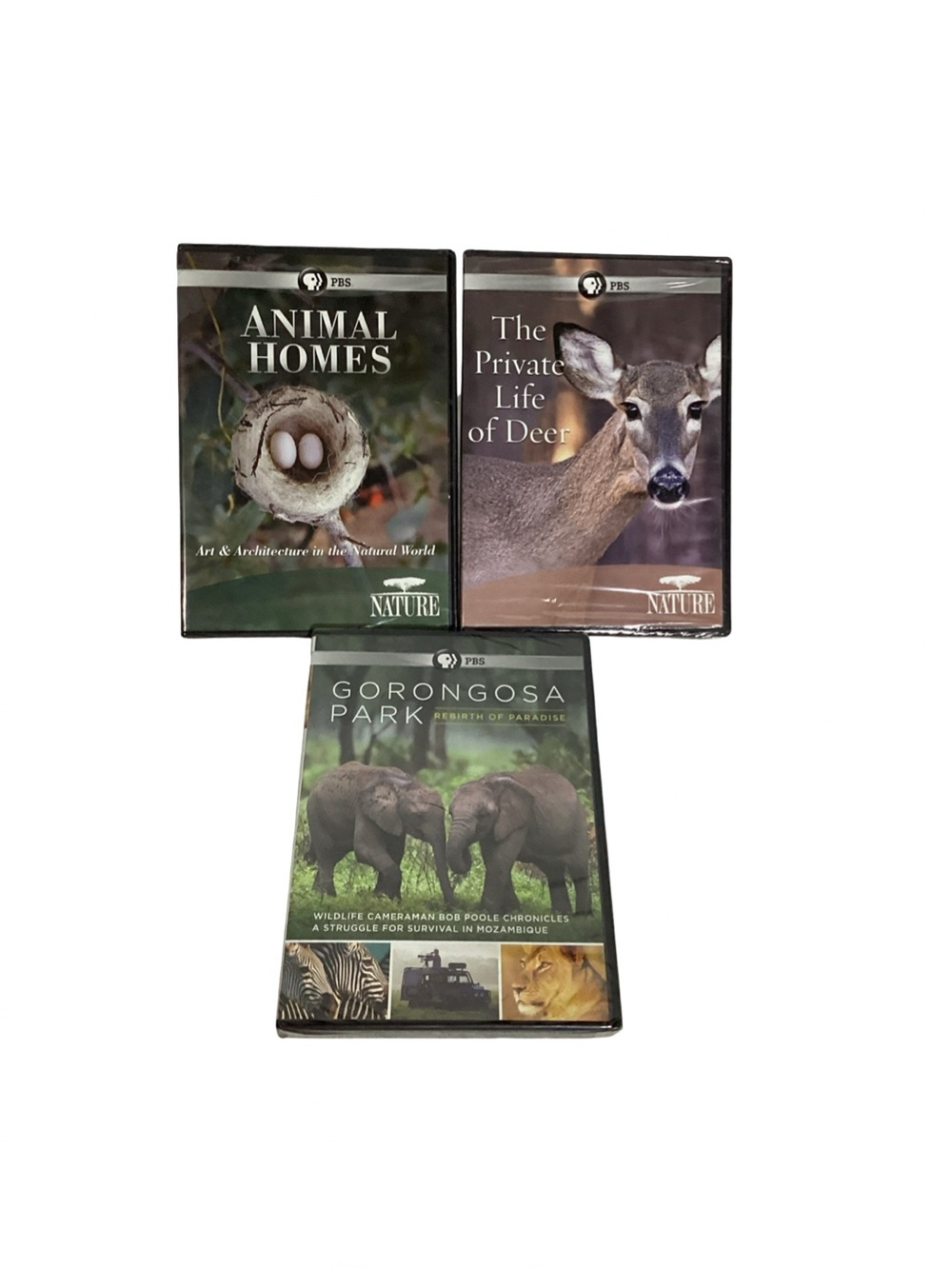 PBS Nature 3 DVD Set NEW Animal Homes, Private Life Deer & Gorongosa Park